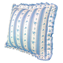Load image into Gallery viewer, Ruffle Pillow Cover Set - Blue Coquette