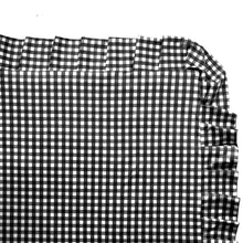 Load image into Gallery viewer, Ruffle Pillow Cover Set - Black Gingham
