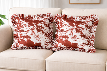 Load image into Gallery viewer, Ruffle Pillow Cover Set - Cow