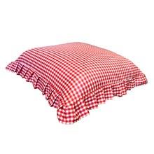 Load image into Gallery viewer, Ruffle Pillow Cover Set - Red Gingham