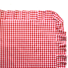 Load image into Gallery viewer, Ruffle Pillow Cover Set - Red Gingham
