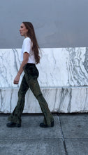 Load and play video in Gallery viewer, Velvet Bell Bottoms - Olive
