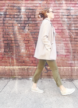 Load and play video in Gallery viewer, Cropped Bell Bottoms - Solid Olive