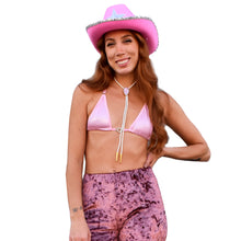 Load image into Gallery viewer, Gemstone Bolo Tie - Pink Opal (Gold)