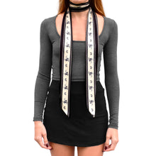 Load image into Gallery viewer, Skinny Scarf - Black Coquette