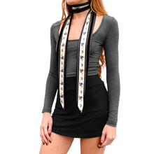 Load image into Gallery viewer, Skinny Scarf - Black Coquette