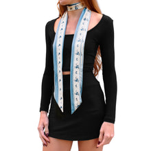 Load image into Gallery viewer, Skinny Scarf - Blue Coquette