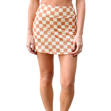 Load image into Gallery viewer, Mini Skort - Tan Checkerboard