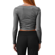 Load image into Gallery viewer, Square-Neck Top - Black Gingham