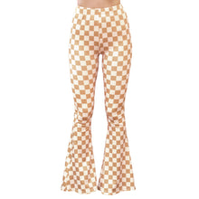 Load image into Gallery viewer, Bell Bottoms - Tan Checkerboard
