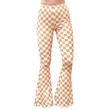 Load image into Gallery viewer, Bell Bottoms - Tan Checkerboard