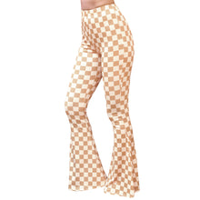 Load image into Gallery viewer, Bell Bottoms - Tan Checkerboard