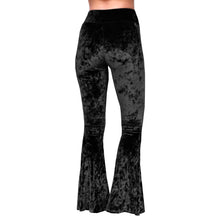 Load image into Gallery viewer, Velvet Bell Bottoms - Black