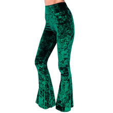 Load image into Gallery viewer, Velvet Bell Bottoms - Emerald Green
