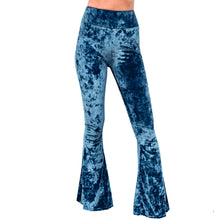 Load image into Gallery viewer, Velvet Bell Bottoms - Indigo