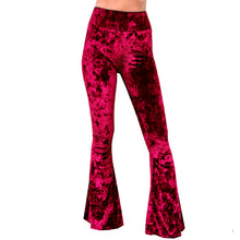 Load image into Gallery viewer, Velvet Bell Bottoms - Red
