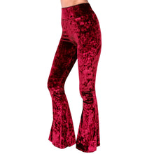 Load image into Gallery viewer, Velvet Bell Bottoms - Red