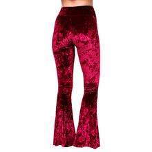 Load image into Gallery viewer, Velvet Bell Bottoms - Red