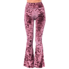 Load image into Gallery viewer, Velvet Bell Bottoms - Dusty Rose