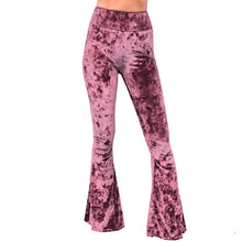Load image into Gallery viewer, Velvet Bell Bottoms - Dusty Rose