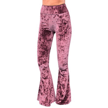 Load image into Gallery viewer, Velvet Bell Bottoms - Dusty Rose