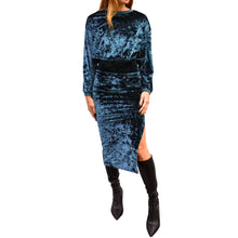 Load image into Gallery viewer, Velvet Crewneck Top - Indigo