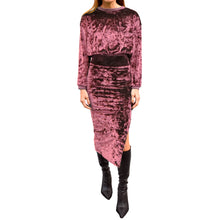 Load image into Gallery viewer, Velvet Crewneck Top - Dusty Rose