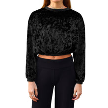 Load image into Gallery viewer, Velvet Crewneck Top - Black