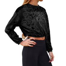 Load image into Gallery viewer, Velvet Crewneck Top - Black