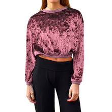 Load image into Gallery viewer, Velvet Crewneck Top - Dusty Rose
