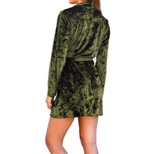 Load image into Gallery viewer, Velvet Robe - Olive Green