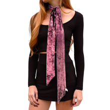Load image into Gallery viewer, Velvet Skinny Scarf - Dusty Rose