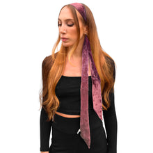 Load image into Gallery viewer, Velvet Skinny Scarf - Dusty Rose