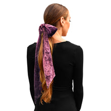 Load image into Gallery viewer, Velvet Skinny Scarf - Dusty Rose