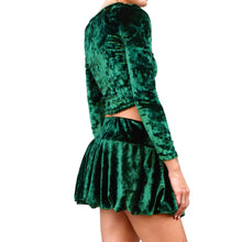 Load image into Gallery viewer, Velvet Square-Neck Top - Emerald Green