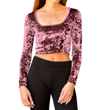 Load image into Gallery viewer, Velvet Square-Neck Top - Dusty Rose