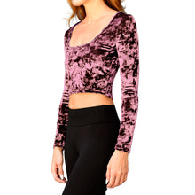 Load image into Gallery viewer, Velvet Square-Neck Top - Dusty Rose