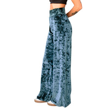 Load image into Gallery viewer, Velvet Wide Leg Pants - Indigo