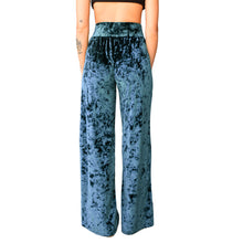 Load image into Gallery viewer, Velvet Wide Leg Pants - Indigo