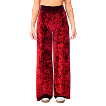 Load image into Gallery viewer, Velvet Wide Leg Pants - Red