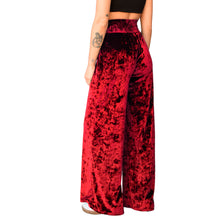 Load image into Gallery viewer, Velvet Wide Leg Pants - Red