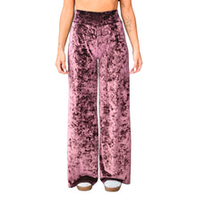 Load image into Gallery viewer, Velvet Wide Leg Pants - Dusty Rose