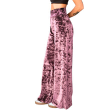 Load image into Gallery viewer, Velvet Wide Leg Pants - Dusty Rose