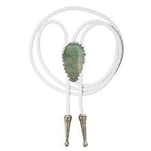 Load image into Gallery viewer, Gemstone Bolo Tie - Aquamarine (Silver)