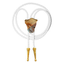 Load image into Gallery viewer, Gemstone Bolo Tie - Aqua Terra (Silver or Gold)