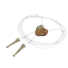 Load image into Gallery viewer, Gemstone Bolo Tie - Aqua Terra (Silver or Gold)