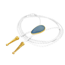 Load image into Gallery viewer, Gemstone Bolo Tie - Blue Opal
