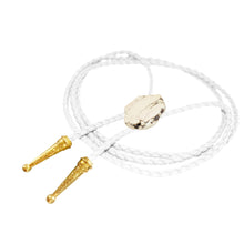 Load image into Gallery viewer, Gemstone Bolo Tie - Howlite (Silver or Gold)