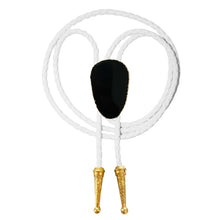 Load image into Gallery viewer, Gemstone Bolo Tie - Onyx (Gold)