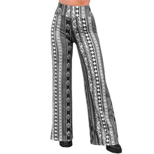 Load image into Gallery viewer, Wide Leg Pants - Black/White Paisley